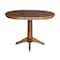 International Concepts Round 36 in Round Extension Dining Table with 4 Chairs, Distressed Oak, 36 in W, 48 in L, 30.1 in H K42-36RXT-27B-C10-4 - alternate 2